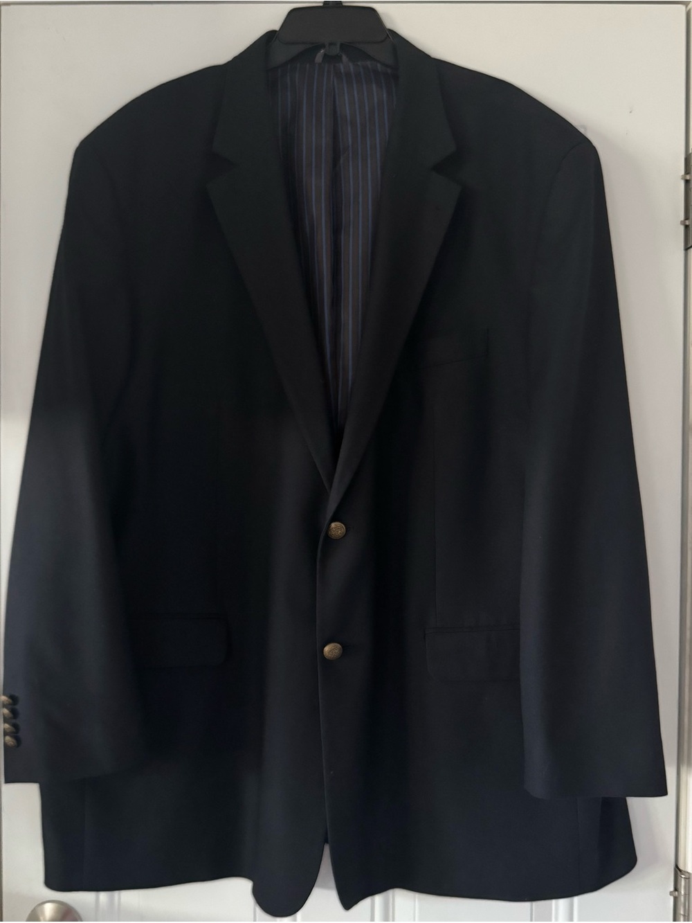 Men's Navy Two-Button Notch Lapel Sport Blazer Big & Tall 52R